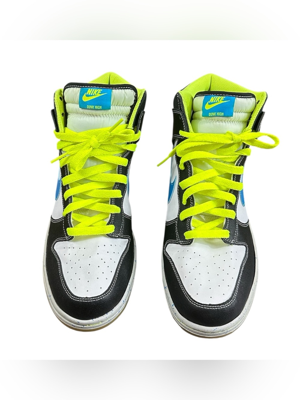 Nike Dunk High Premium Flash Pack Volt Blue Black White Men’s Size 10